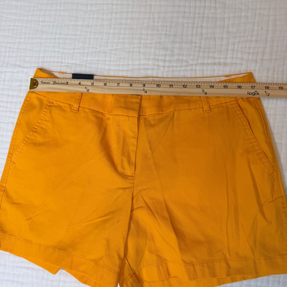 J.Crew 5" Chino Shorts Women's Size 12 Bright Yellow Cotton Preppy Summer NWT - Picture 7 of 9